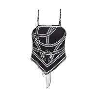 ONLY夏季时尚辣妹修身绑带吊带短款雪纺衫女|1242WS006 H15 缠绕锁链 XS (155) 76A