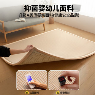 猫人夏季2025冰丝凉席床垫遮盖物家用卧室地垫榻榻米藤席垫子