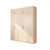QuanU 全友 106302-4JT-YG 二门衣柜+二门衣柜顶柜+三门衣柜+三门衣柜顶柜 原木色 200*58*259.6cm