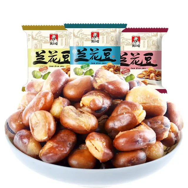 张二嘎 兰花豆 原味 500g