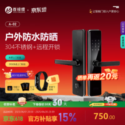 百锁成 LOCK KINGDOM LOCK KINGDOM 百锁成 B-06 户外防水智能门锁 不锈钢指纹锁 150mm 黑色