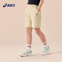 Asics/亚瑟士儿童25年夏季男女童运动吸湿速干梭织短裤透气 4017绿色