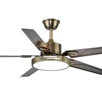 AUX奥克斯风扇灯大尺寸静音家用吸顶一体铁艺客厅餐厅饭2025年吊扇灯 42寸古铜色-3档风-遥控48W