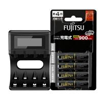 FUJITSU 富士通 HR-4UTHC(4B) 7号充电电池1.2V 900mAh 充电套装 4粒装