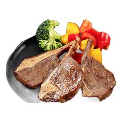 鸿亮 迷你战斧牛排1kg 带骨牛排骨15片牛肉生鲜源头直发