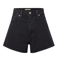 Levi's李维斯女士春夏直筒美式休闲街头显瘦时尚复古灰色牛仔短裤