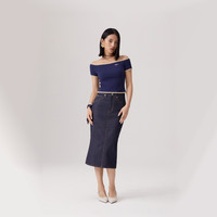 Levi's李维斯25春夏女士一字领露肩短袖T恤003I1 亮白 S