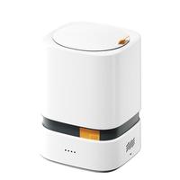 华萍垃圾桶掀盖式15L方形白色夹缝大敞口垃圾桶自动吸附垃圾袋大容量 【15L电池款】自动吸附垃圾桶