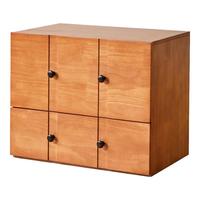 家逸实木书柜书架落地家用组合柜子客厅电视柜储物柜书房可叠放收纳柜 线条款*【经典简约】