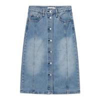 Levi's李维斯冰酷系列夏女士美式时尚休闲随搭开衩蓝色牛仔半身裙