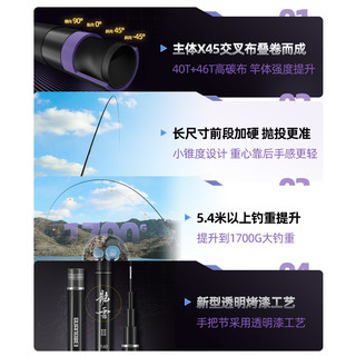 光威龙云三代综合竿40+46t碳素超轻超硬钓鱼竿手杆28调鲤鱼黑坑竿