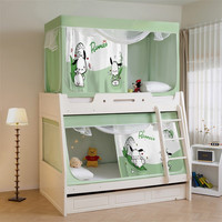 紫优晗 子母床蚊帐1.5m上下铺1.2梯形家用床帘1.0儿童双层高低床2025新款 铃兰狗