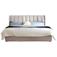 QuanU 全友 105207C 布艺软包床 米白 1.8m床