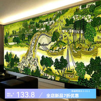花语奇萌 清明上河图 十字绣 200X75 棉线 客厅大幅