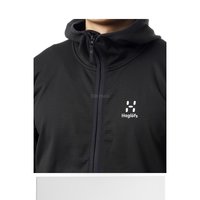HAGLOFS Mulet 中长连帽男士 (607103-2C5) 中层夹克 黑色的