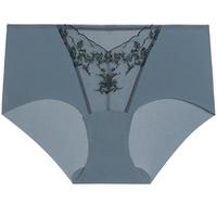 爱慕内衣女士内裤性感蕾丝薄款国风中腰内裤墨色浓秋AM238791松涛绿160 绿色