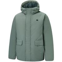 /可隆 KOLON SPORT羽绒服 男女同款防风防泼水无缝短款连帽鹅绒服 LUDJ4WTT03-MO 苔藓绿 S
