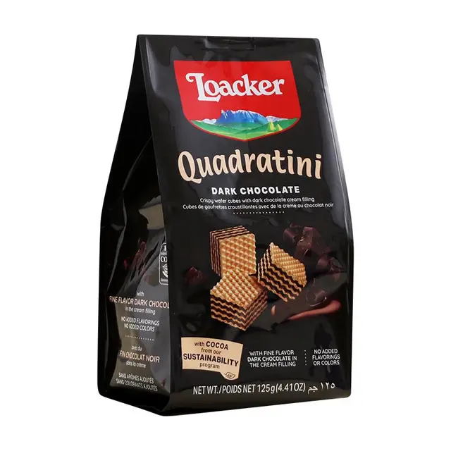 奥地利进口 莱家loacker威化饼干黑巧克力味夹心