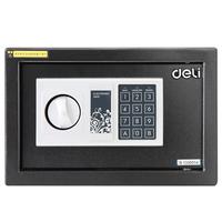 deli 得力 16654 保险柜 黑色 密码解锁 20cm