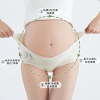 喜孕娇 低腰孕妇打底内裤女莫代尔7A纯棉抗菌底裆托腹无痕三角短裤