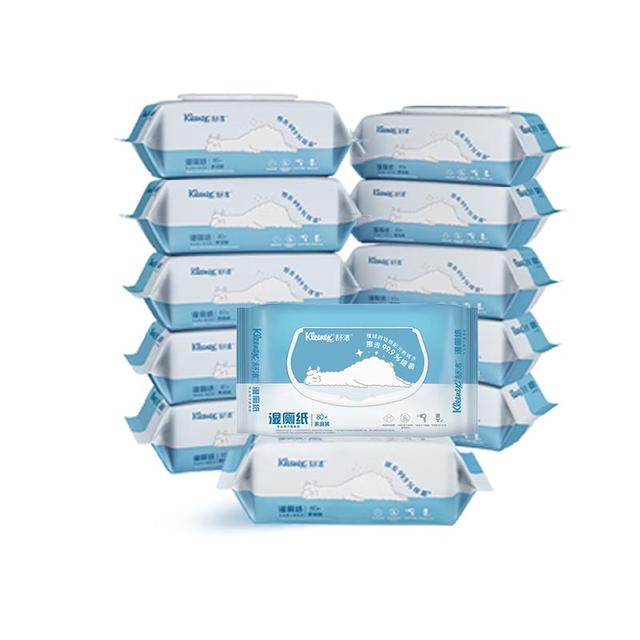 Kleenex 舒洁 湿厕纸 80抽*12包