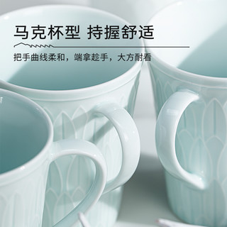 陶溪川景德镇陶瓷影青高颜值水杯马克杯大容量家用咖啡杯新年