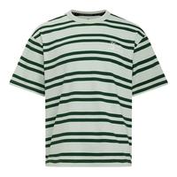 安德玛（UNDERARMOUR）春夏Sports Club男女条纹运动休闲短袖T恤6006003 氢绿377 L