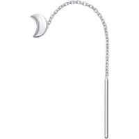 Chow Sang Sang 周生生 Let’s Play「好玩」系列 89587E 月亮Pt950铂金耳线 0.7g 单只