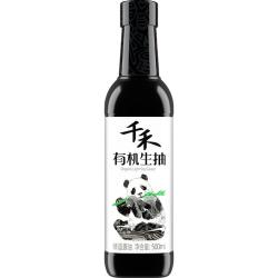千禾 有机酱油 500mL零添加生抽家用蘸炒焖炖