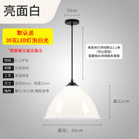 奥罗登 XCZ-01 简约现代吊灯 40cm烤漆白 220v