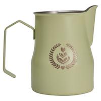 MUVNA意式咖啡打奶杯304不锈钢拉花缸大肚打奶缸350/450ml拉花杯奶泡杯 意式打奶杯-450ml-砂米白 无规格