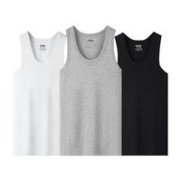 雅鹿100%纯棉男士背心男夏季细螺纹窄肩吸汗透气运动跨栏打底汗衫 【1件装】白色 2XL :170-180cm/140-160斤 2XL :170-180cm/70-80kg