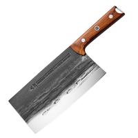 炊大皇真手工锻打古法切片刀手工锻打古法砍骨刀不锈钢锋利家用锻打菜刀 手工锻打切片刀