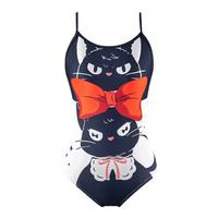 【015扑克猫】速浪竞速无胸垫三角连体游泳衣女生专业训练泳装