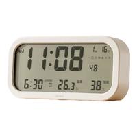 多利科日本电子时钟闹钟背光多功能钟日历表时间温湿度计O-436 一键背光/贪睡模式/温湿度计