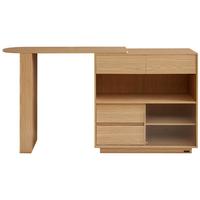 QuanU 全友 家居 原木色多功能伸缩吧台客餐厅小户型储物收纳置物柜子129925