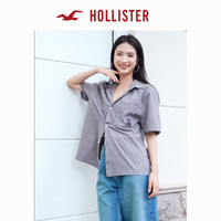HOLLISTER25夏季新款千禧风情侣府绸格子衬衫男装女装KI325-5154