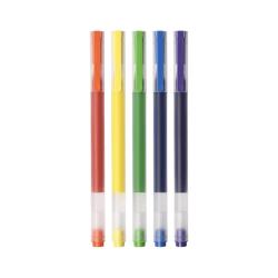 小米 巨能写 MJZXB02WC 拔帽中性笔 1黄1蓝1紫1橙1绿 0.5mm 5支装