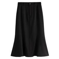 FANSILANEN 范思蓝恩 女士半身A字裙 23FS12008 黑色 M