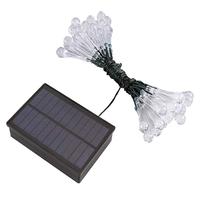 驭阳太阳能彩灯闪灯串灯户外防水庭院装饰灯串装饰氛围灯露营灯 小白球-10米100灯珠-暖光