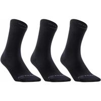 迪卡侬 500系列 RS160 中性运动高筒袜 8395032 黑色 39-42 3双装