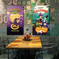 华峻宇 万圣节装饰挂幅挂件门店餐厅酒吧聚会派对场景布置道具用品 女巫小鬼挂幅