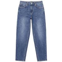 李 Lee411舒适高腰小直脚中深蓝色水洗女款牛仔长裤休闲潮A5662 中深蓝(25裤长) 27(110-120斤可选)