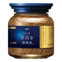 AGF 蓝金罐速溶咖啡80g冻干速溶无糖特浓黑咖啡粉醇厚即冲 AGF蓝金罐80g