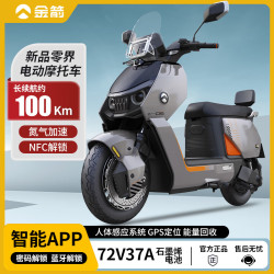 金箭 零界650长续航电瓶车高端摩托车大功率2000W电动车 竞速灰/阳光橙 不含电池仅车架