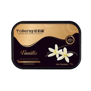 杜佰瑞（T'oberay）冰淇淋1L*1盒新西兰香草味冰激凌甜品冷饮雪糕