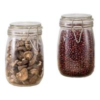 贝瑟斯玻璃密封罐密封储物瓶泡酒容器食品级玻璃罐瓶子2个装1100ml