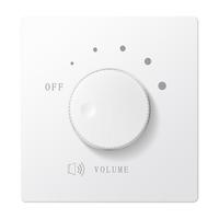 国际电工音量调节旋钮86型定压调音开关音响控制器面板声音喇叭音量调节器 白色-定压20W
