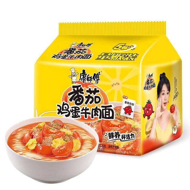 康师傅 番茄鸡蛋牛肉面 5袋