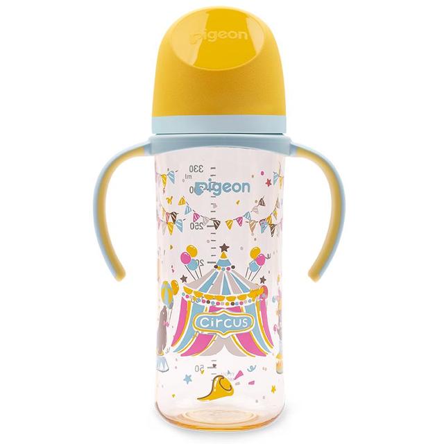 贝亲 自然实感第三代FUN系列 AA225 PPSU奶瓶 彩绘款 330ml 马戏团 LL码 6月+